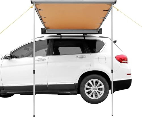 NJIEzhao Car Side Awning Vehicle Awning Retractable Car Side Awning Car Awning with Waterproof Storage Bag Suitable for Truck SUV Van Campers