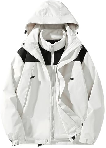 Antipioggia Uomo, Giacca Impermea da Uomo, Primavera Giacca da Trekking Impermeabile Giacca da Pioggia Antivento Giacche Leggera da Transizione Giacca Antivento per Escursioni E Viaggi Alpinismo