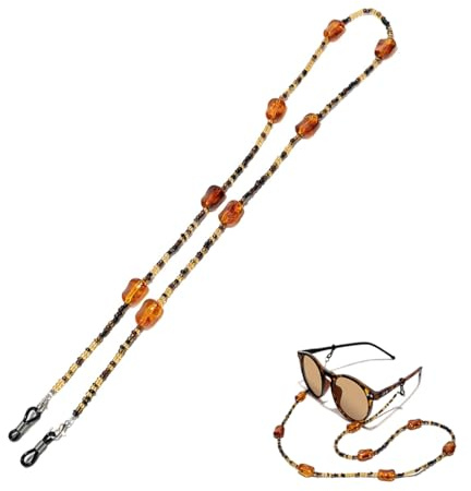 ZMREN Cadenas de Anteojos Cuentas acrílicas Gafas Cadena, Antideslizante Cadena Gafas Cuerda Gafas Ajustable para Mujer