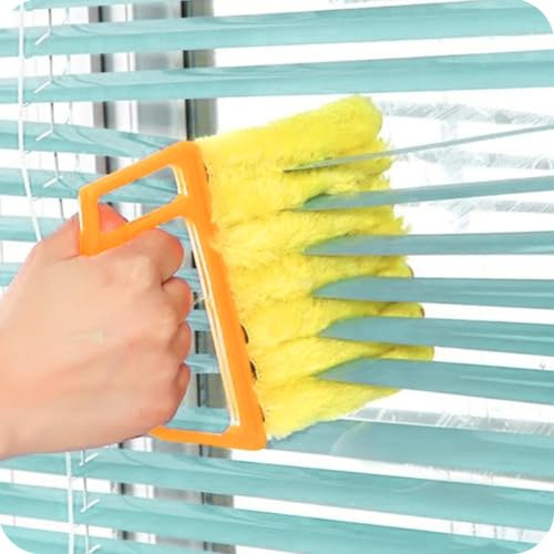 Blind Cleaner Tool, Mini Blind Duster Clean Brush, Dust Venetian Brush, Yellow S7