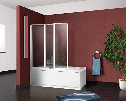 Cabine de baignoire murale 133/134 pliable 3 portes