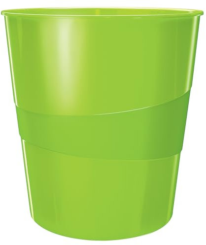 Leitz Papierkorb, 15 Liter, Kunststoff, Grün, WOW. 52781054
