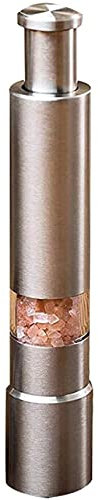 Chili Mill Chili Mill Manual Hand Chili Mill and Salt Spreading Thumbs Hand Stainless Steel Pepper Mill Salt and Pepper Mill Kitchen Tools R_Silver-Money Salt Mill Salt and Pepper Mills (Money)