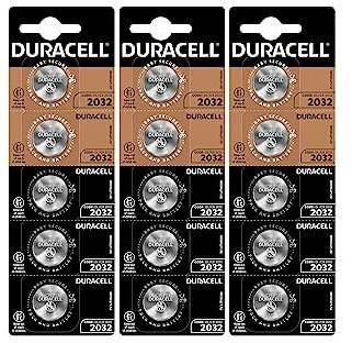 15 x Duracell CR 2032 (3 Blister à 5 Batterien) 15 Batterien (DL/CR2032)
