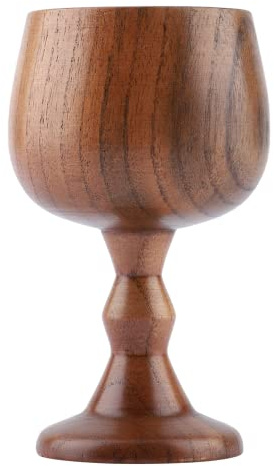Wooden Wine Goblet 150ml Handcrafted Wood Grain Cup