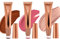 Ofanyia 3Pcs Blush & Contour & Highlighter Beauty Wand, flüssige Gesicht erröten Kontur mit Kissen Applikator, natürliche mattes Finish Blush Stick, Blendable Super Silky Cream Contour Stick