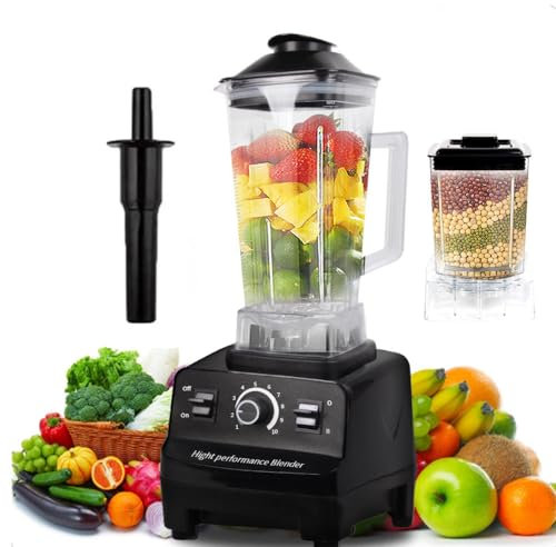 Blender Smoothie Maker, 3200W Powerful Blender for Kitchen with 2L BPA-Free Container, 6 Sharp Blades with 4800 RPM High-Speed Jug Blender, with 2 Jugs for Blending & Grinding