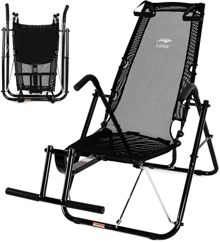 leikefitness magträningsstol kärna stärkande lätt vikbar sport magtränare styrketräning inversionsutrustning (svart)