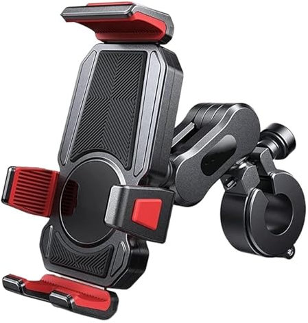 EIDASH Scheda Staffa GPS di Navigazione Supporto per Telefono per Moto in Lega di Alluminio con Smorzatore di Vibrazioni Staffa di Navigazione per Telefono Cellulare Supporto per Cellulare