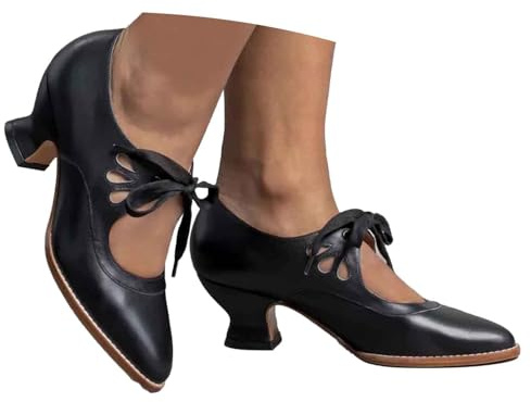 Generisch Zapatos de baile elegantes para mujer, zapatos de baile Mary Jane Shoes, zapatos de boda, tirolesa, zapatos de tacón alto, zapatos de tacón