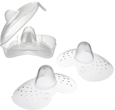 4 Stück Silberhütchen,Contact Brusthütchen aus Silikon – Weiches, ultradünnes Design