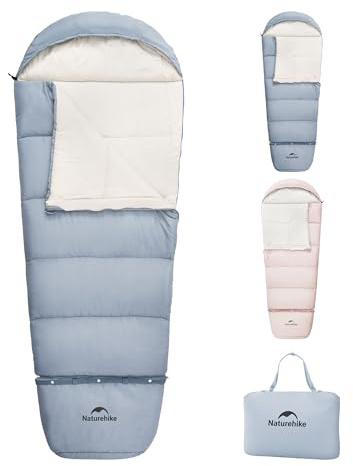 Naturehike Barns tre-säsongs utomhussovsäck: varm, med 180 g/m² och 300 g/m² fyllning, dragkedja som kan tas bort, mått 190 x 75 cm, perfekt för camping och vandring