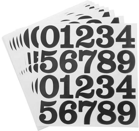 Cabilock Autocollants Chiffres en Vinyle Noir 2 Pouces Autocollants Numériques Adhésifs Imperméables 25 Pièces Numéros D’Adresse pour Boîtes aux Lettres Fenêtres Portes Maisons et