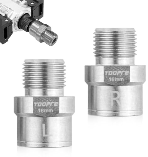 Aoreun 1 Par de Extensores de Pedal de Bicicleta, 16mm Eje de Extensión de Pedal de Bicicleta, Extensor de Pedal de Bicicleta para Bicicletas de Montaña y Carretera
