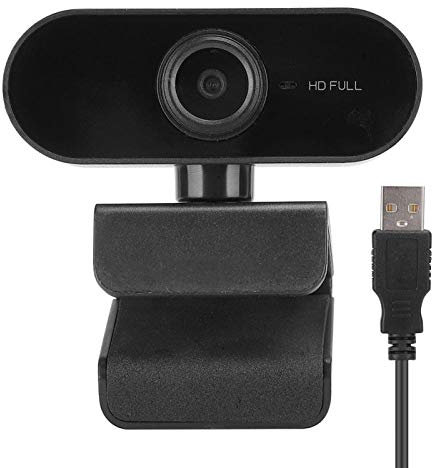 Goshyda Webcam HD 1080P, webcam per computer PC USB con microfono Videocamera per computer desktop HD Videocamera per desktop per live streaming, chat video, conferenze(nero)