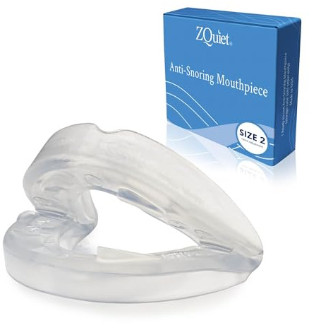 ZQuiet, Anti-Snoring Mouthpiece, Comfort Size#2, Single Refill, Clear, Made in USA, BPA-Free, Medical-Grade Material