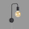 BRILONER Leuchten – Retro Bettleuchte, Wandleuchte, Leselampe mit Stecker, Kippschalter, 1x E27, max. 10 Watt, Metall, Schwarz, 2086-015