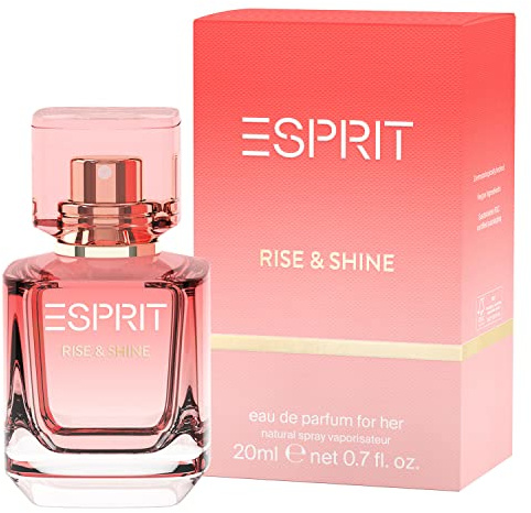 ESPRIT Parfüm Damen Rise & Shine EdP for her 20ml I mit Mandarine, Erdbeere, Pfingstrose & Moschus I tropisches Eau de Parfum für jedes Alter I Parfum Damen I fruity & citric perfume for women