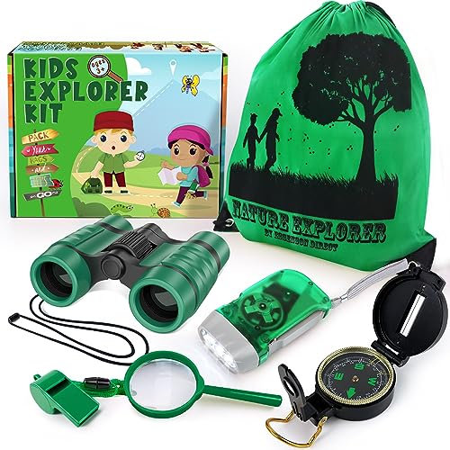 ESSENSON Kit d'exploration pour Les Enfants, Ensemble Explorateur Extérieur Jouets, Cadeau de Jouets d'extérieur pour Les 3 4 5 6 7 8+ Ans garçons Filles Enfants