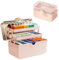 Kensbro 35cm 3-Regal Mehrzweck-Aufbewahrungsbox,Medikamentenbox Aufbewahrung,Box Gross Portable,Sortierboxen für Kleinteile,Haarschmuck und Kosmetik,Medikamenten Organizer,Bastel-Organizer