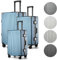Int’x Koffer Alurahmen Kofferset 3(M, L, XL) Hartschalenkoffer Groß Gepäck mit 4 Rollen Handgepäck Reisekoffer Koffer&Trolleys Blau