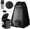UDXFYS Outdoor Toilet Set for Camping, Portable Toilet Kit for Adults with Pop up Privacy Tent, Ergonomic Folding Toilet Washable and Foldable with 12 Toilet Bags for Travel Rv Outdoor(Black)