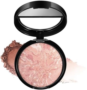 Lanera Baked Balance-n-Brighten Colour Correcting Powder Foundation, Baked Foundation For Mature Skin, Long-Lasting 24h Wear, Full Coverage Make Up, Cover Fine Lines, Blemishes (B)
