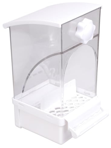 Distributeur de nourriture pour perroquets de grande capacité, amovible, facile à nettoyer, transparent, accessoire de cage pour perroquets avec design amovible