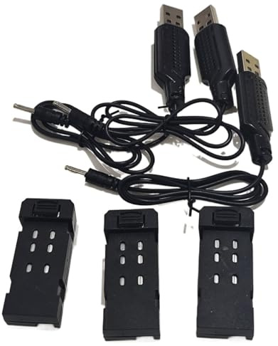 LINGOZS para LSRC XT6 Mini Drone LS-XT6 Plegable para Mini Cuadricóptero RC con Batería de Litio y Cable Carga USB (6 Unidades)