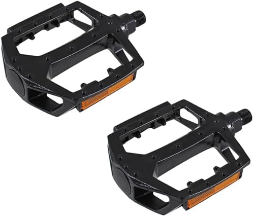 cyclingcolors Paire de pédale vélo BMX 112x105mm 1/2 Aluminium avec réflecteurs Amovibles