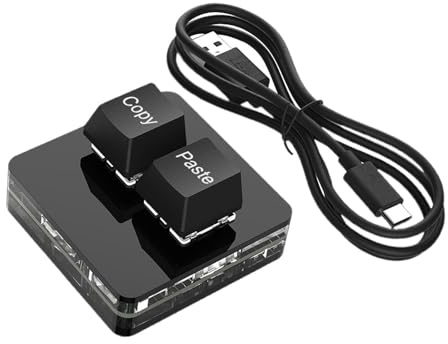 kesurpae Lätt mini-keyboard med 2 tangenter som spelar rytmspel samtidigt | underlättar överväldigande kopiera-klistra-flexibilitet mini-keyboard 2-tangenters programmeringstangentbord med hotswap