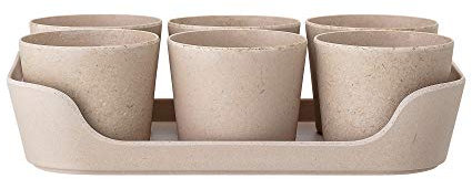 Bloomingville Blumentopf, natur, Bambus, 7er Set