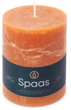 Spaas Vela pilar rústica, 80/110 mm, 65 h, color naranja