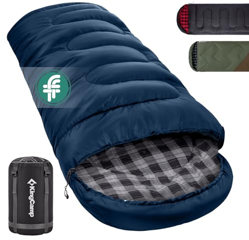 KingCamp Sovsäck Utomhus Varm filt Sovsäck Bärbar Lätt 3–4 årstider Camping Sovsäck 300 G/400 G Fyllning för Vuxna