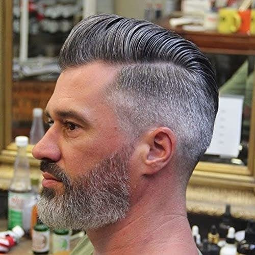 Grey Hair Toupee for Men 10x 8 Hairpiece for Men All V-looped Men's Hair System Transparent Hair Replacement Wig (#1B80 (Nature Black Human Hair with 80% Grey Synthetic Hair))