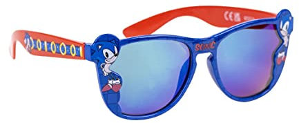 Set Gafas de Sol y Gorra Sonic Protección UV 400 y Filtro de Categoría 3 - Gorra Infantil Sonic con Velcro Ajustable Producto Original Diseñado en España (Gafas Sol Sonic Azul y Rojo)