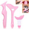 NewBang Eyeliner Schablonen 3 Stk Silikon Makeup Werkzeug Geflügelte Spitze Augen Liner Schatten Wiederverwendbarer Multifunktional für Augen Lidschatten Schild Lippen Schnelle Pads - Pink