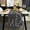 Jayusaror Tischläufer Modern Herbst Grau und Weiß Leinen Marmor Goldene Textur Abstrakte Kunst Waschbarer Tischläufer für Kaffee, Esszimmer, Kommode, Beistelltisch, Schlafzimmer, 40 x 140 cm
