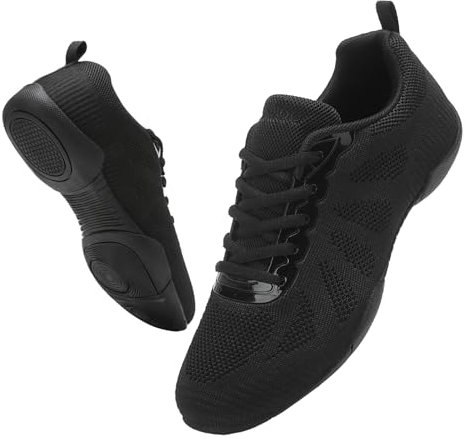 OITLSR Cheer Shoes Girls Black Cheerleading Dance Shoes Athletic Training Tennis Breathable Youth Competition Cheer Sneakers Big Kid Size 6.5 Black 38