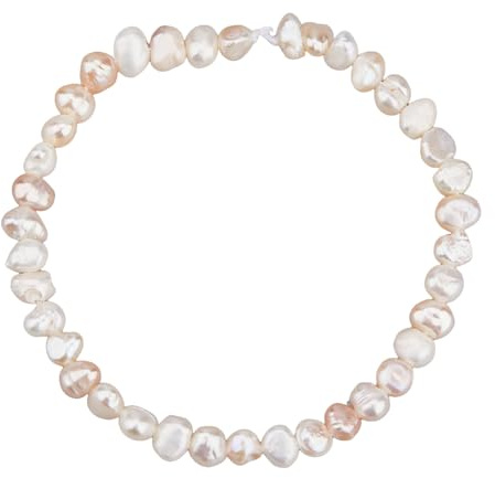 Hobbspring 1 filo di perle d'acqua dolce naturali 37-39 pezzi Bianco Barocco Allevamento Perle Irregolare Piccole Perline allentate Perline Per La Fabbricazione di Gioielli Collane Bracciali E