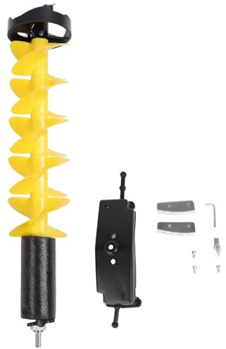 Trapano Perforatore Ghiaccio 6 Pollici 28 Pollici Bit in Carburo - Rompighiaccio Professionale con Galleggiante, Adattatore Universale, Resistenti e Leggeri per Ghiaccio Spesso
