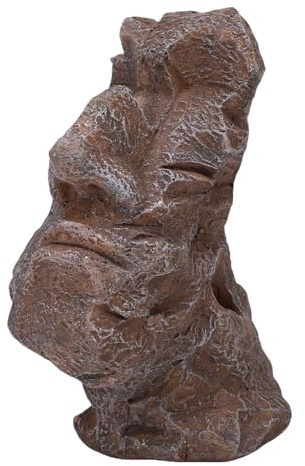 Syrisora Portaocchiali da Tavolo, Robusto Supporto per Occhiali in Resina Sintetica con Statua in Pietra Dell'Isola di Pasqua, con Conservazione per Tutti i di Occhiali, per