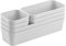Engelland - Schubladen-Organizer Set, 6-teilig, Farbe: Hellgrau, universell verstellbar, Aufbewahrungs-Box, Einteiler, Trenn-System, Utensilien, Stauraum, Wohn-Badezimmer, Kunststoff, BPA-frei