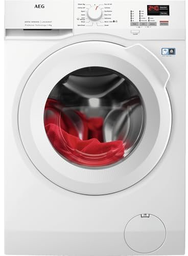 AEG 6000 Series Washing Machine 9kg L6FBK941B, 1400rpm, Reduce Time, Water and Energy by 30% with ProSense Technology, Delicates, Wool and Quick 20 min 3kg Programmes, Energy Class A