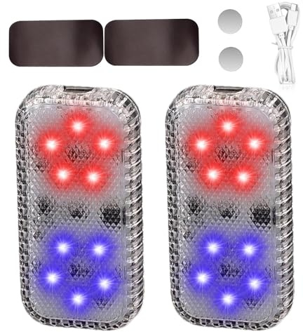 Luz intermitente para puerta de coche, luces de advertencia para puerta de coche - Lámpara de señal anticolisión para puerta de coche magnética de Color de 2 piezas | Piezas de iluminación automotriz