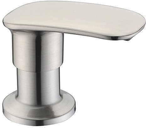 Pirooso Brushed Nickel Built-in Kitchen Sink Soap Dispenser - 17OZ Stainless Steel Countertop Pump, Durable Zinc Alloy Nozzle for Kitchen Sink