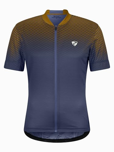 Ziener NELETE Maglia da Ciclismo da Uomo, per Mountain Bike, Traspirante, ad Asciugatura Rapida, Elastica, a Maniche Corte, Blu Navy, 56