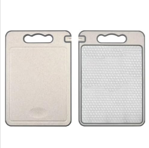 SEQ Panneau de découpe en acier inoxydable 4 en 1 de qualité supérieure avec râpe et aiguiseur à couteaux - Grand plateau à découpage à double face à la viande et aux légumes, facile à nettoyer