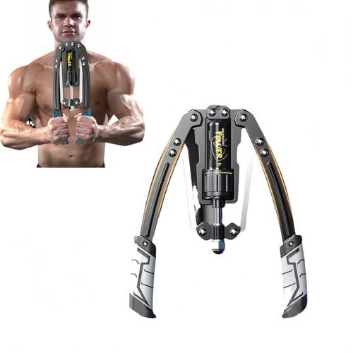 Adjustable Torsion Arm Fitness Machine,10-200kg Hydraulic Power Exerciser,Arm Exercise Equipment,Chest Exerciser for men,Fitness Chest Expander for Professional Strength Training（Grey）