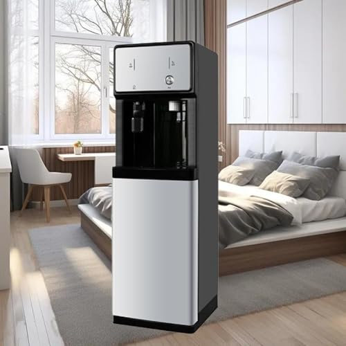 Dispensador De Agua De Pie con Alimentación De Red,Dispensador De Agua Caliente,Fría Y con Hielo, Fuente De Hielo De 220V For Uso Doméstico Y En Pequeñas Empresas.